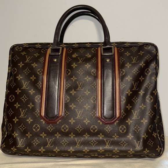 Louis Vuitton monogram Geant bequia porte document travel bag work briefcase - Picture 3 of 14